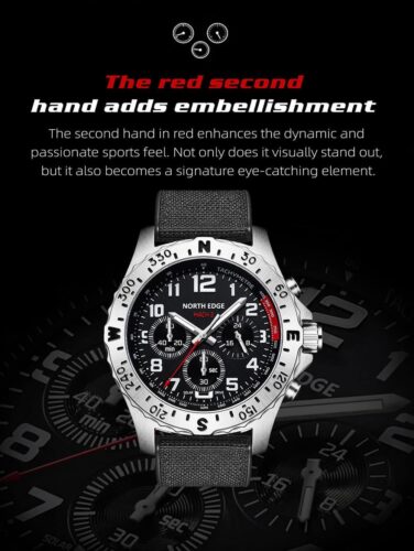 Outdoor Sports Stainless Steel Electronic Watch Solar Energy