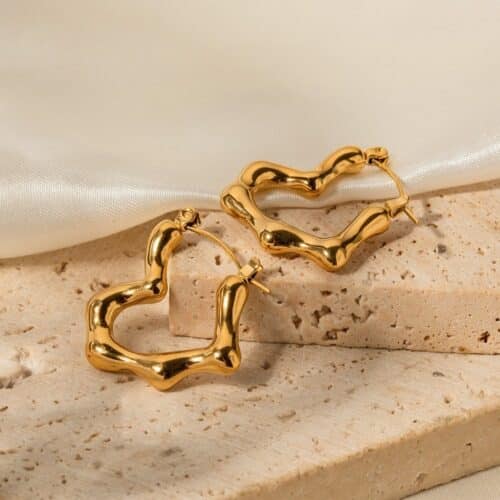 INS French Style Same Style Elegant Titanium Steel Earrings 18K Gold Plated