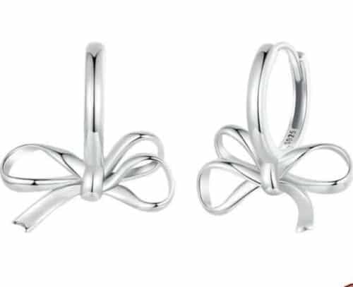 Simple All-match Bow Ear Clip S925 Sterling Silver