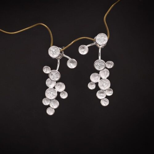 Special-interest Design High-grade Women's S925 Sterling Silver Starry Sky Stud Earrings