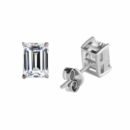 Female Minimalist S925 Pure Silver Moissanite Earrings