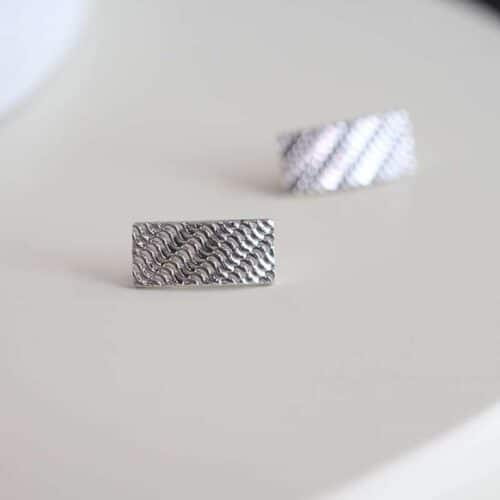 Letter Rectangular Geometric Earring Clasp Simple