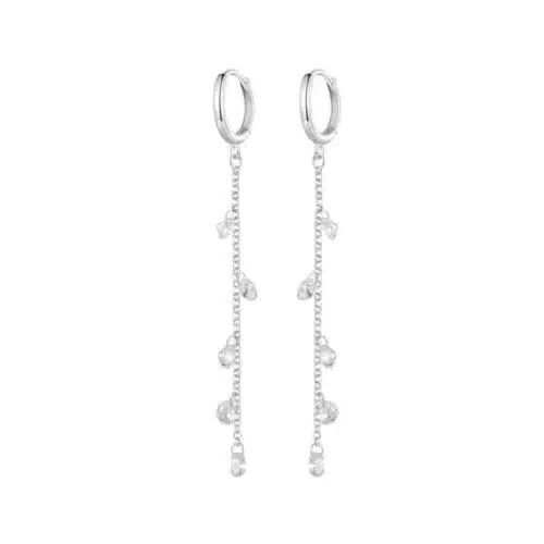 S925 Sterling Silver Long Smart Tassel Ear Clip