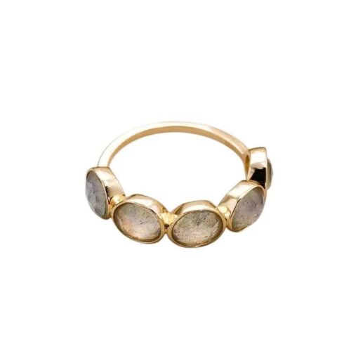 14K Gold Labradorite Ring